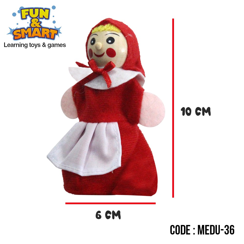 MAINAN STORY TELLING BONEKA JARI LITTLE RED RIDING HOOD (MEDU-36)