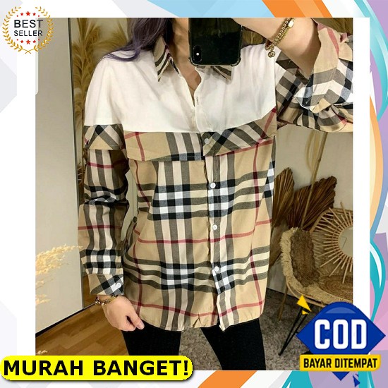 Kemeja 4271 - Atasan Kemeja Wanita Import Lengan Panjang Korea Fashion Terbaru Kekinian [ Cod ] Kawa