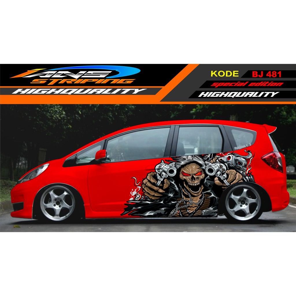 DECAL STICKER MOBIL BRIO, JAZZ, YARIS, AYLA, SWIFT / STIKER MOBIL TERBARU / VARIASI STICKER MOBIL