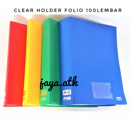 CLEAR HOLDER 100 LEMBAR MAP PLASTIK DOKUMEN 100 LEMBAR FOLIO F4 DOCUMENT HOLDER  MAP KERTAS FOLIO