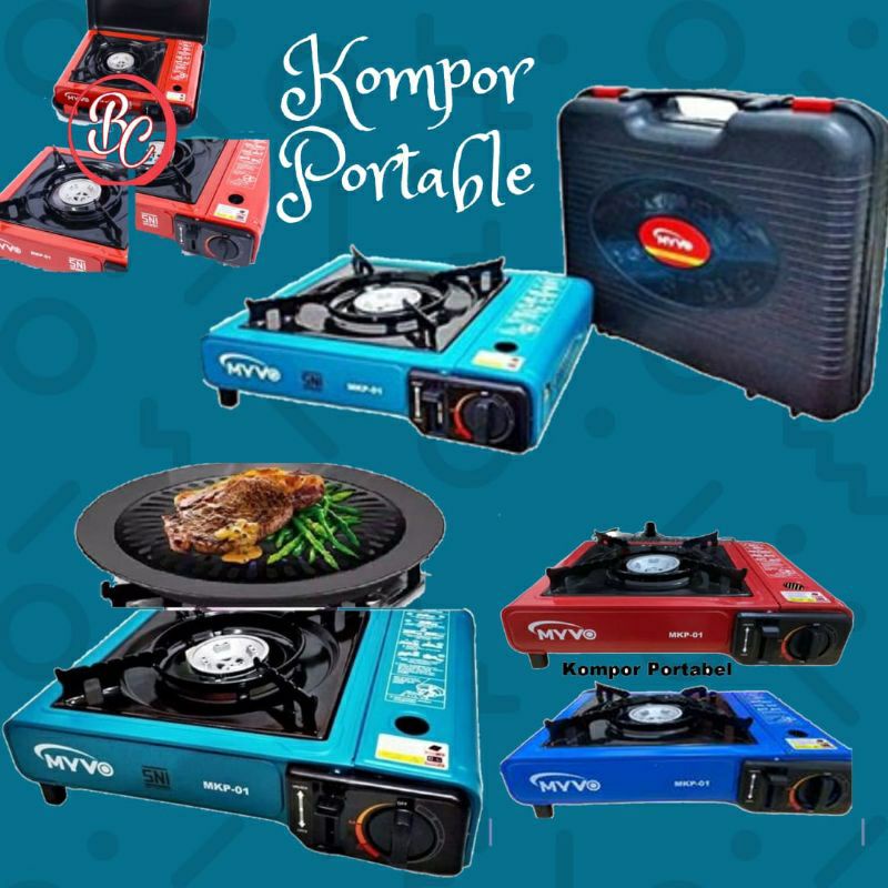 KOMPOR GAS PORTABLE - CAMPING 2IN1 BISA GAS KALENG / LPG KOMPOR PIKNIK