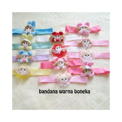 Eeru baby bandana bayi warna boneka untuk baru lahir/bando bayi