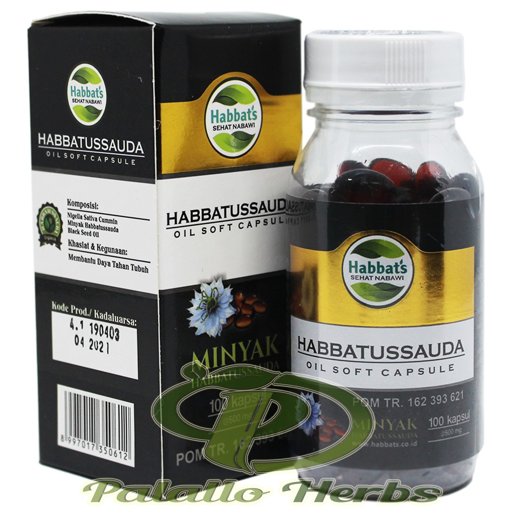 Habbatussauda Sehat Nabawi 100 Oil Soft Capsule | Minyak Jintan 100 Kapsul