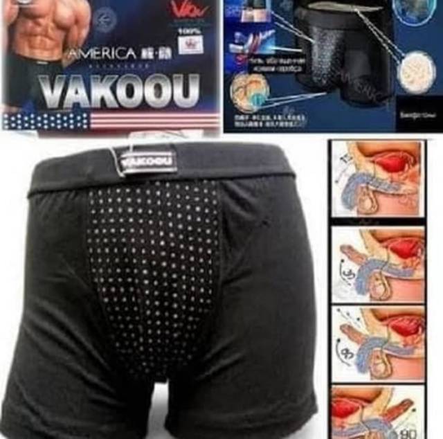 AMERICAN VAKOOU MAGNETIC FIBER ORIGINAL - VAKOU CELANA DALAM BOXER KESEHATAN PRIA