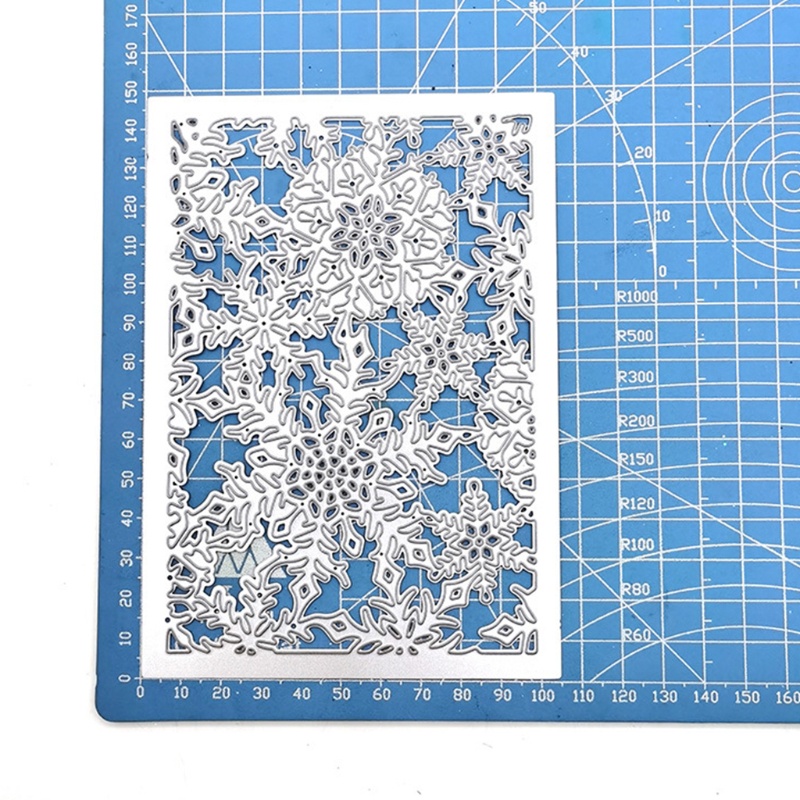 Zzz Cetakan Stensil Cutting Dies Motif Snowflake Natal Bahan Metal Untuk Scrapbook / Craft DIY