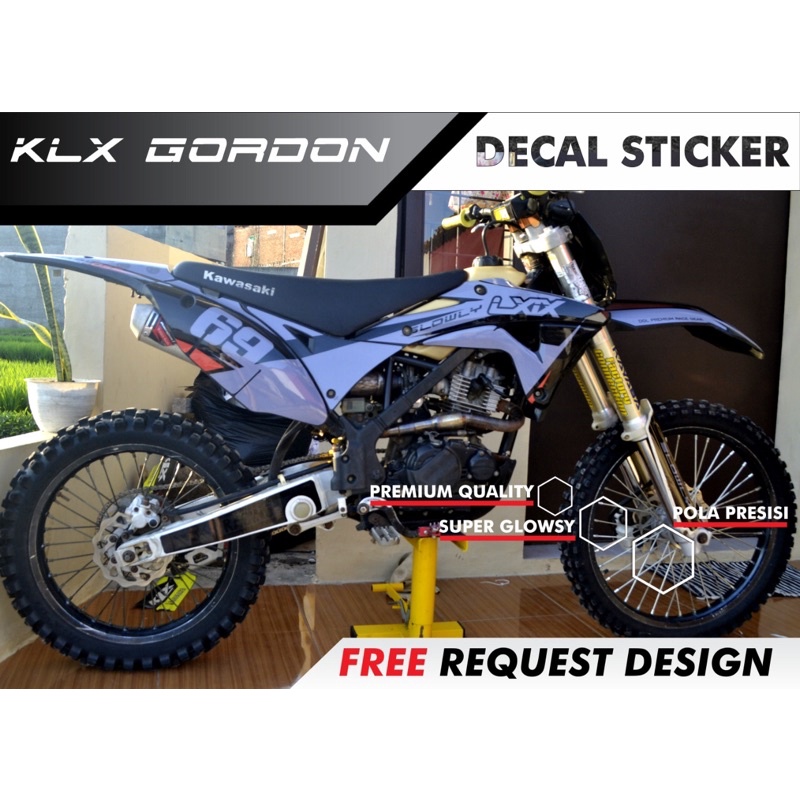 decal klx gordon premium / decal premium / stiker tebal / decal klx / decal crf