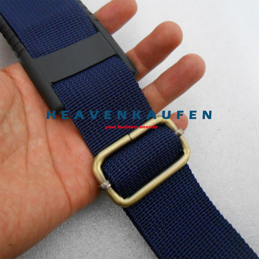 Strap Tas / Tali Selempang Tas Pria Biru Navy Dongker Lebar 3,8 cm Kait Besi ATG Bakar