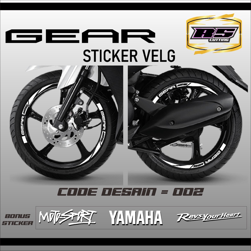 STICKER VELG YAMAHA GEAR 125 List velg Yamaha GEAR 125 - Aksesoris Motor Stiker Lis Velg Yamaha GEAR