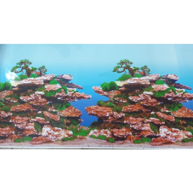 BACKGROUND AQUARIUM MOTIF TERUMBU KARANG PER METER