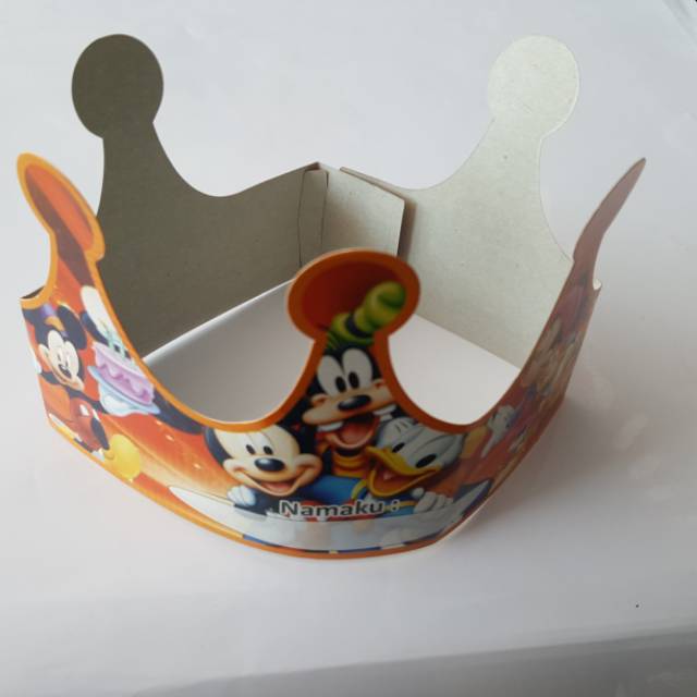 TOPI ULTAH TOPI ULANG TAHUN MAHKOTA MICKEY MOUSE DISNEY LAND 10PC