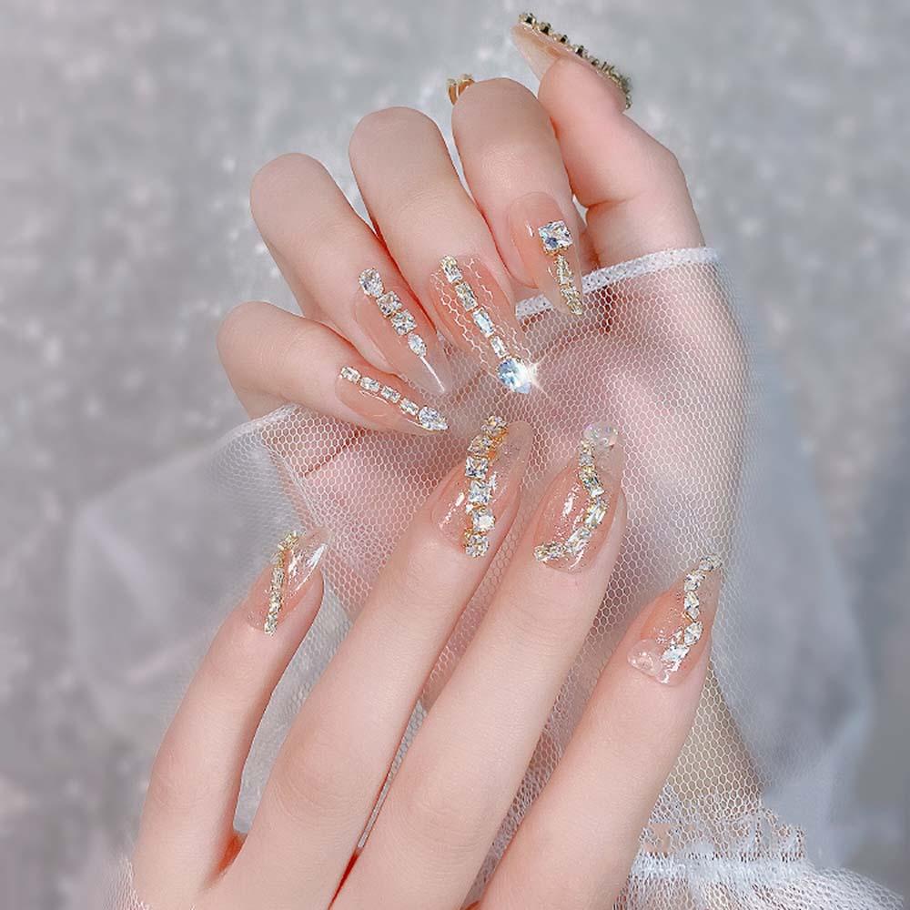 AUGUSTINA Augustina Nail Art Zirkon Perhiasan Pesona Berlian Datar Super Flash Perak Cakar DIY Ornamen