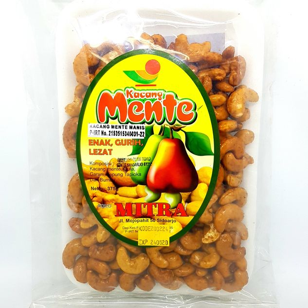 

MITRA KACANG MENTE MANIS 375gr | MEDE CASHEW KHAS SIDOARJO SURABAYA