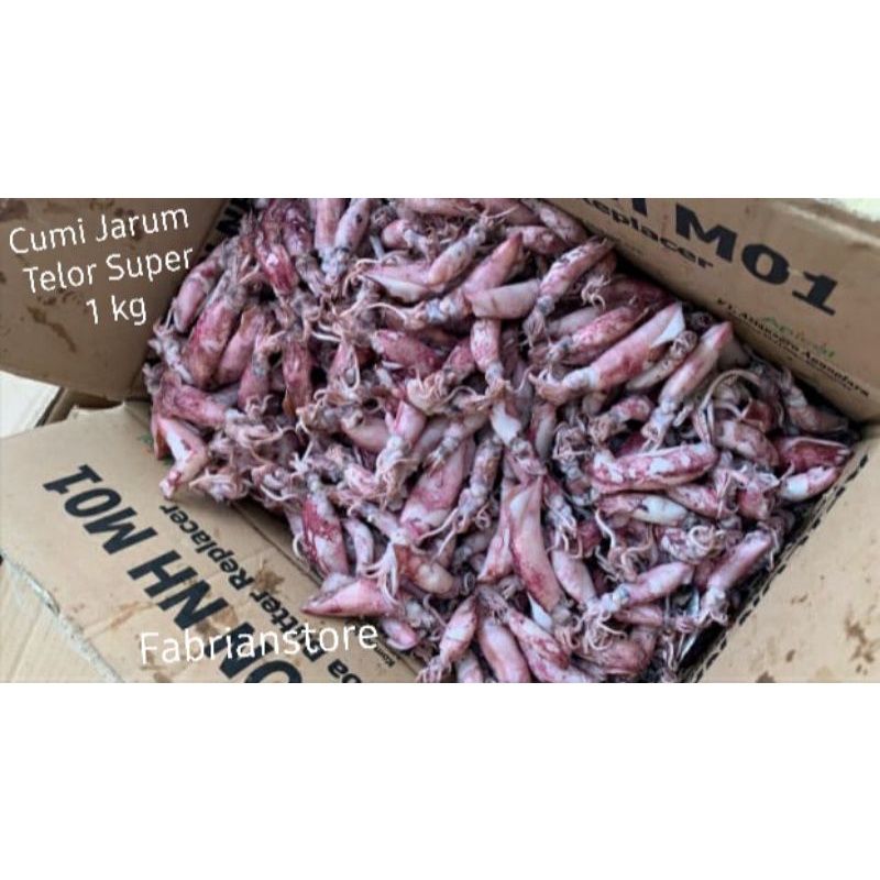 

Cumi jarum telor|Teri tawar super 1kg fress murah cod