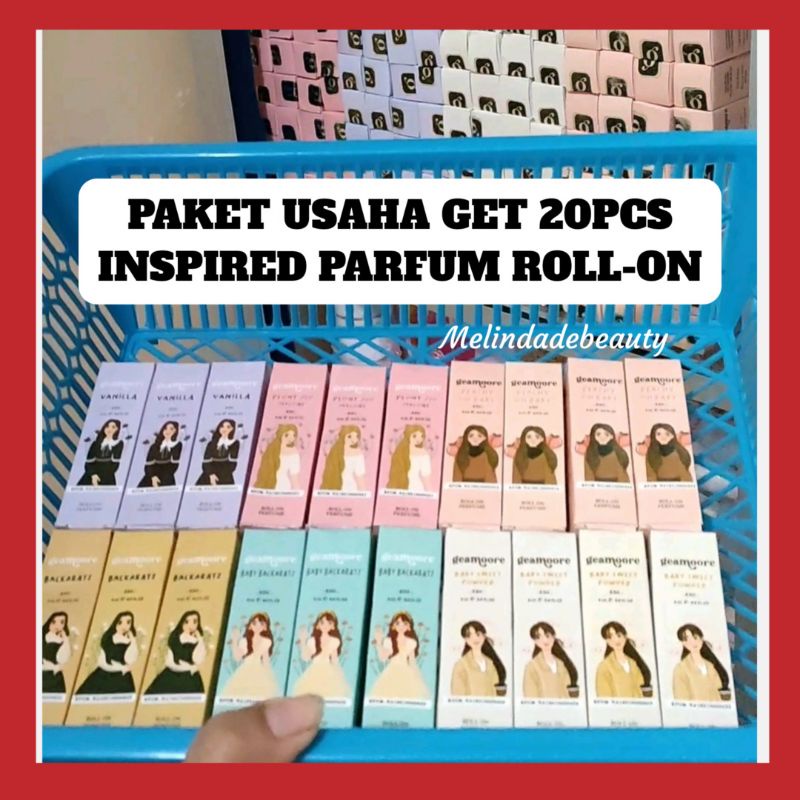 PAKET USAHA 20pc PARFUM GEAMOORE ROLLON