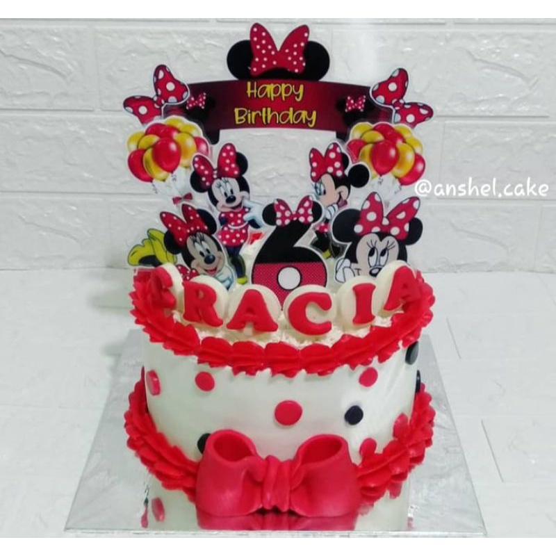 Jual kue ulang tahun Minnie the Mouse / kue ultah / kue hbd / kue tart