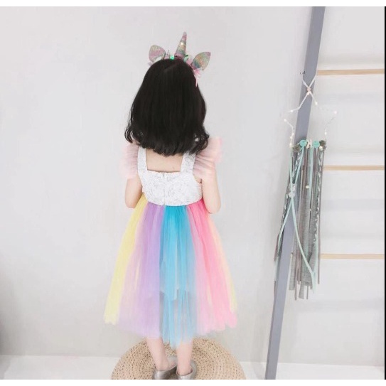 dress unicorn tutu rainbow baju anak kuda unicorn import UNICORN ALIS MATA dress ulang tahun