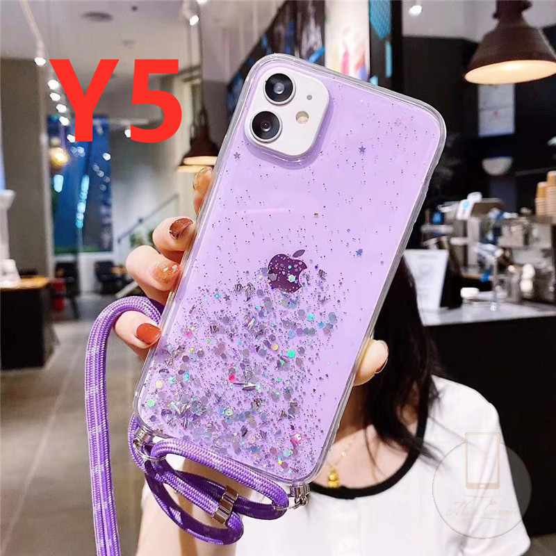 Casing Softcase Realme C15 C11 6 6i 7 7i 6s 7pro C12 5 5i 5s C17 C3 Narzo 30A 20 Pro Aksen Glitter Gradasi + Tali Lanyard-2