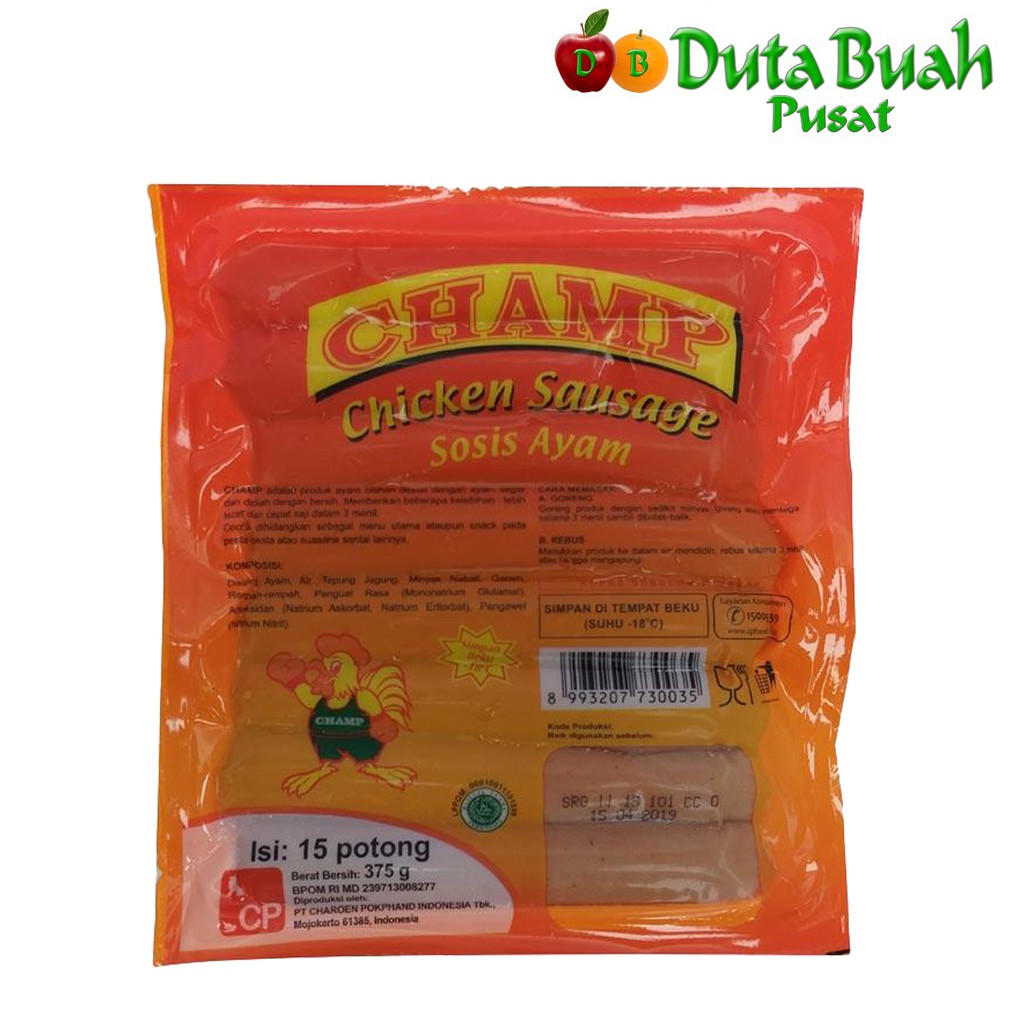 

DUTA BUAH Champ Sosis Ayam(375g/pcs)