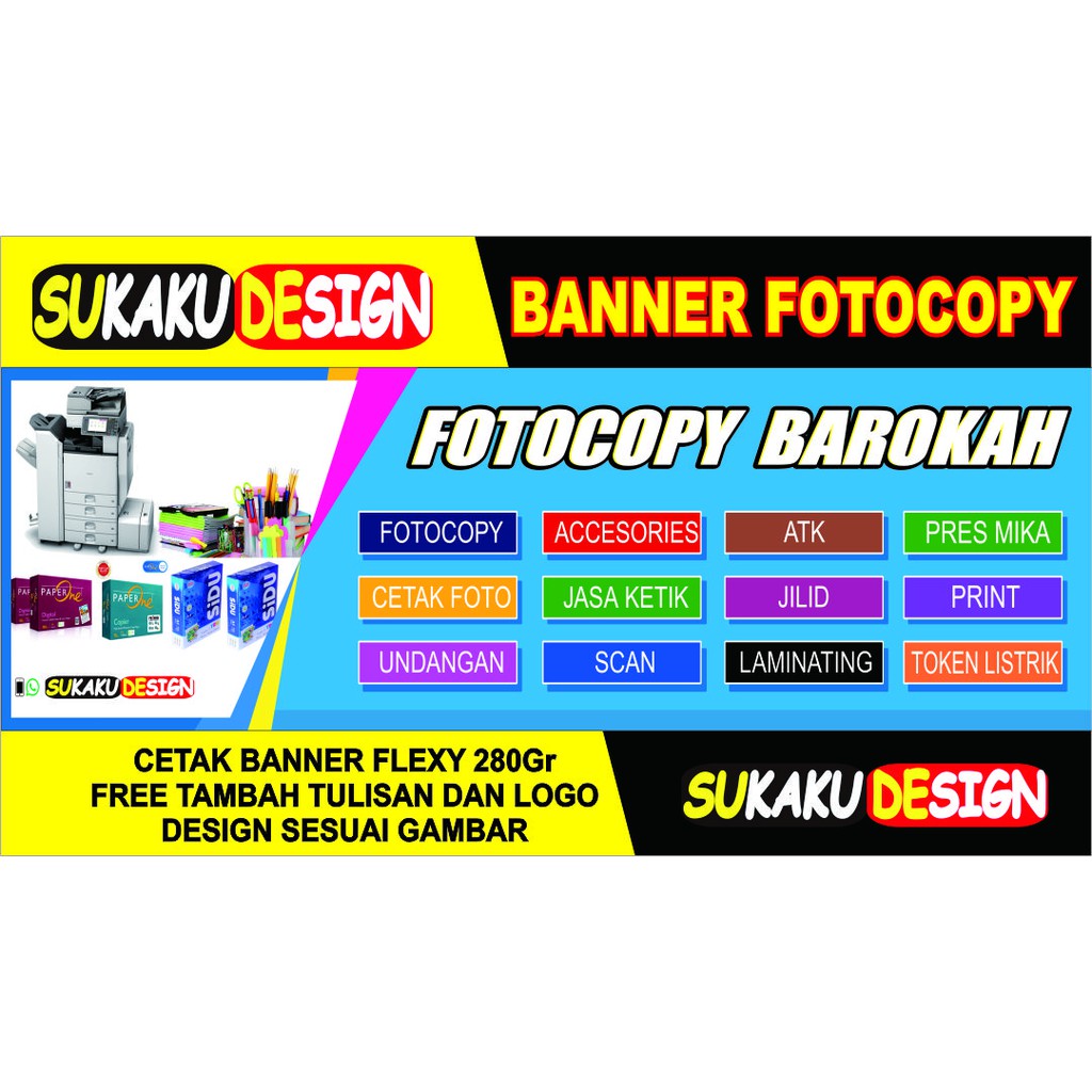 Jual SPANDUK BANNER USAHA FOTO COPY DLL | Shopee Indonesia