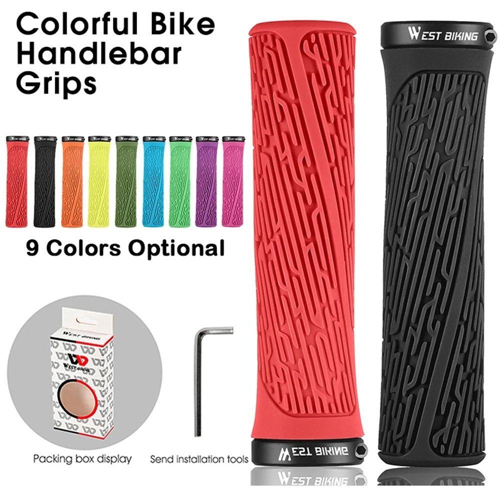 Lanfy Sepeda Grips 1pasang Anti-Slip Bersepeda Ergonomis Sepeda Accessori MTB Penutup Stang Jalan