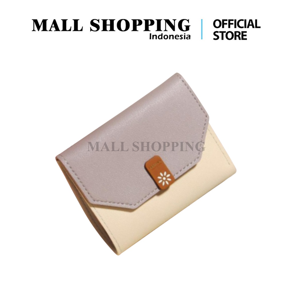 (COD)  Dompet Lipat Wanita Dompet Fashion Dompet Kulit Import MALL SHOPPING