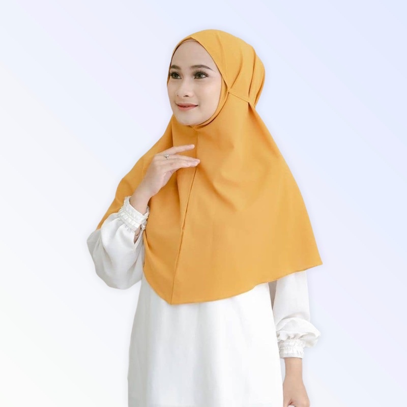 NEW!! Jilbab / Hijab KHIMAR NAURA Simple Tali Instan Bahan Wolfis Premium - Kerudung Tali