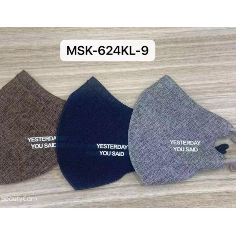 [DISCOUNT YVA75] Masker Kain Model KN 95 KN95 Dewasa 3 Ply Halus Lembut Pria Laki Laki Import Motif