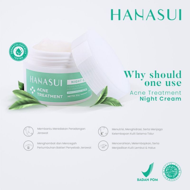 Hanasui Acne Treatment Day Cream &amp; Night Cream 15gr