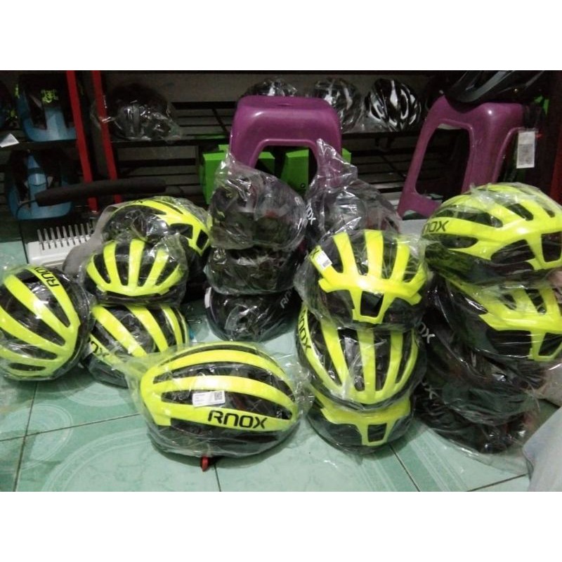 (Dikirim dari Kota Medan) Helm Rnox Roadbike Original, MTB Banyak Warna