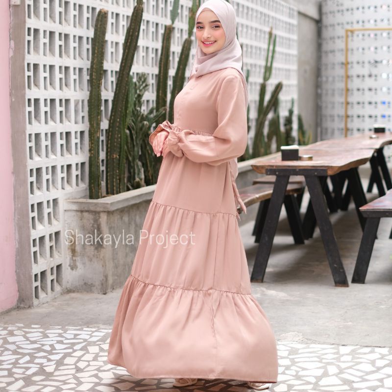 HUMAIRA DRESS RUFFLE (MAXI DRESS)/ gamis ruffle