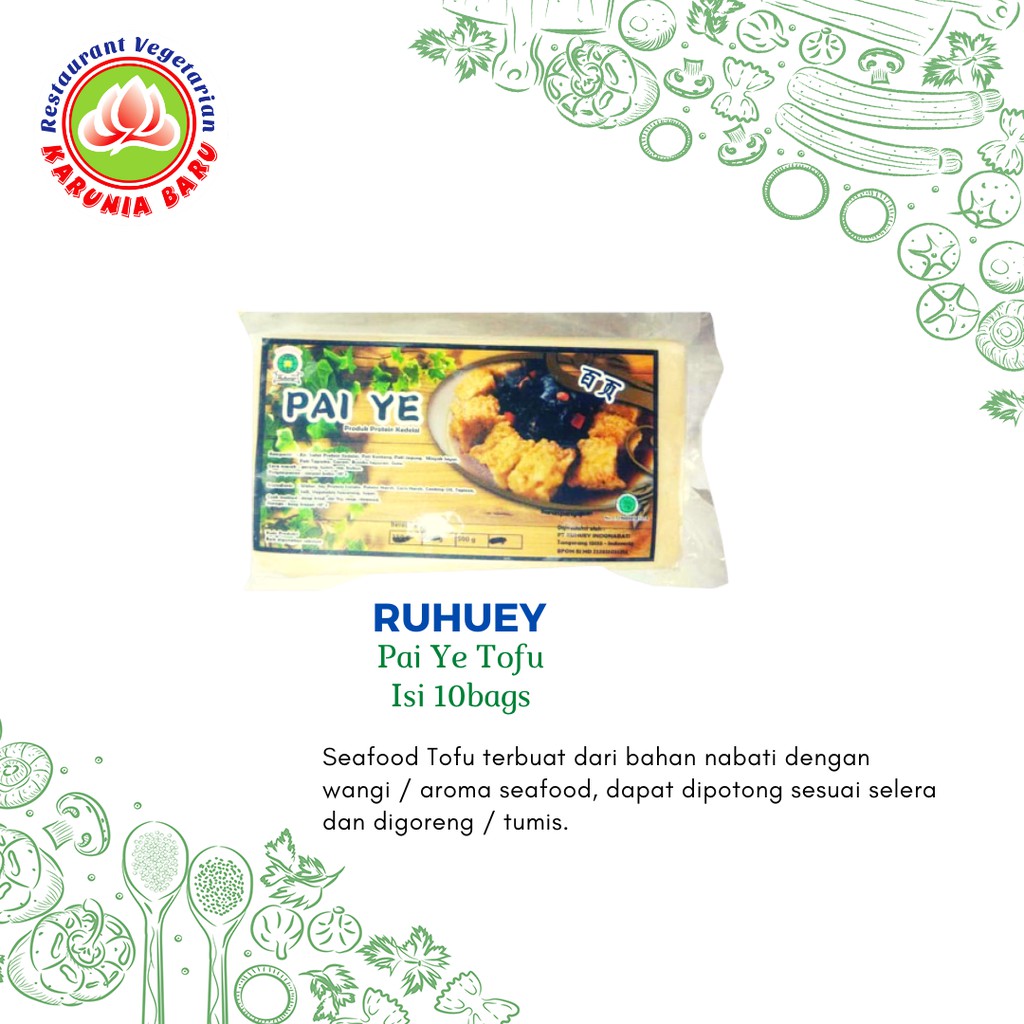 

Ruhuey Pai Ye Tofu/Bai Ye Mirip Fish Tofu 500 gr