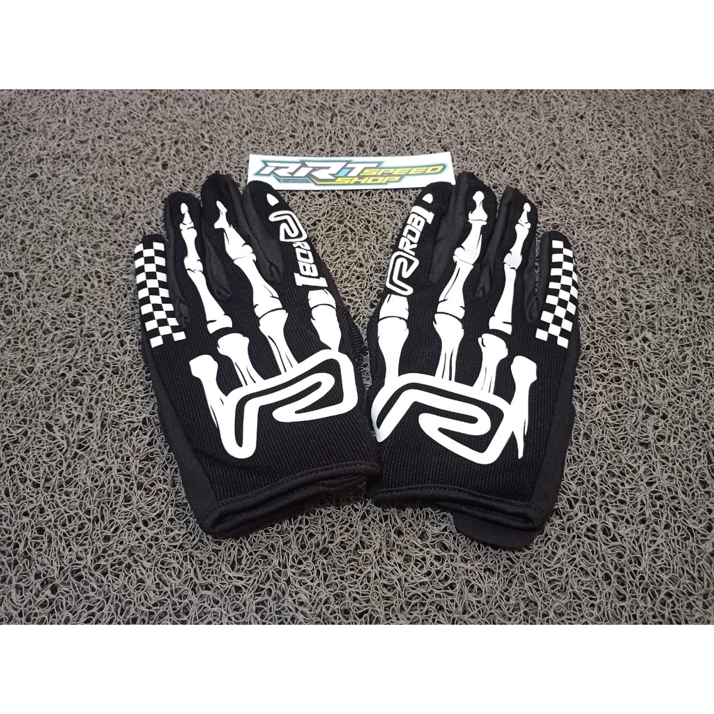 NEW GLOVE / SARUNG TANGAN ROB1 RACING SKULL