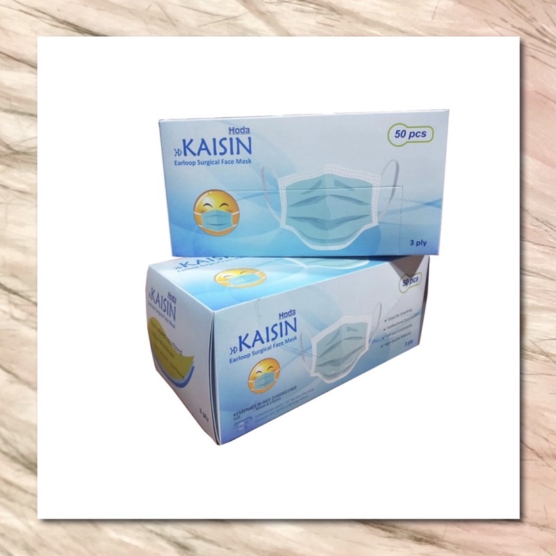 HODA KAISIN Earloop Surgical Face Mask 3 Ply 3Ply 50 pcs