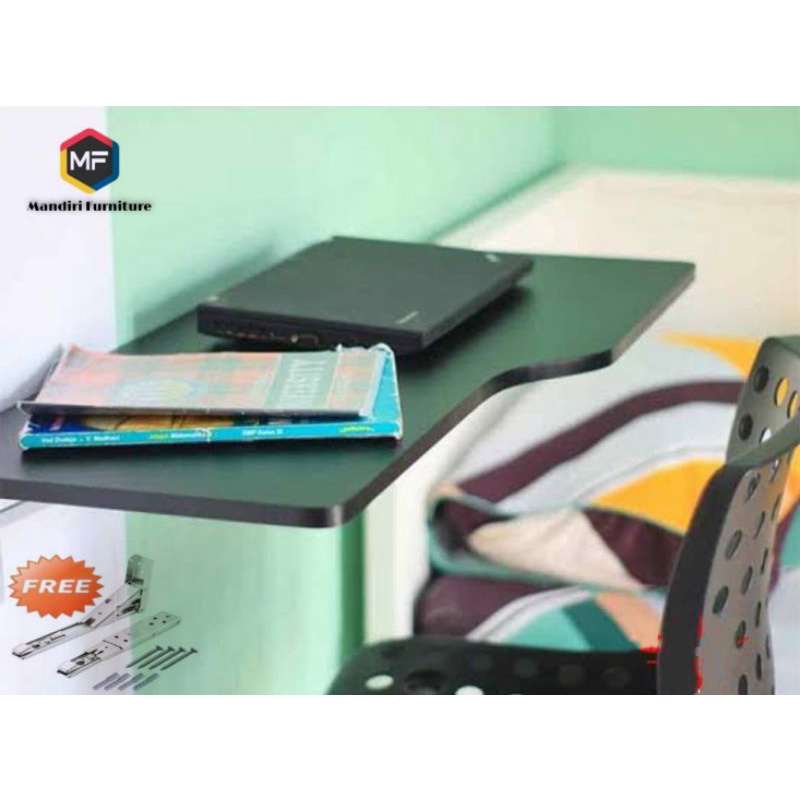 Meja Lipat Dinding / Meja laptop / Meja Kerja / Meja Belajar ukuran 70_80cm