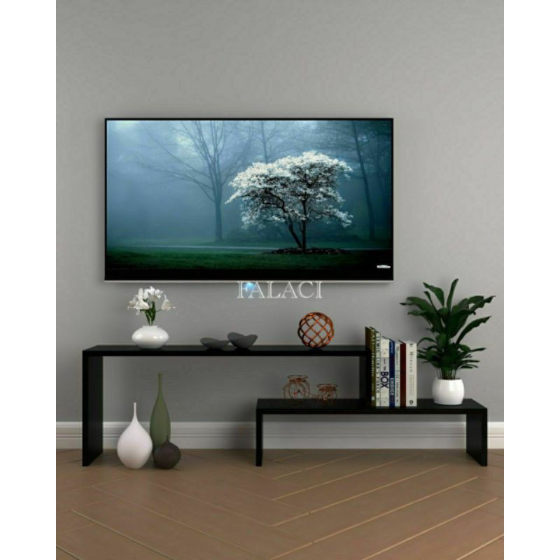 MEJA TV MINIMALIS MURAH MODERN Rak TV Dinding Tempel Nakas Kayu  Hiasan Dinding Dekorasi Dinding Cc