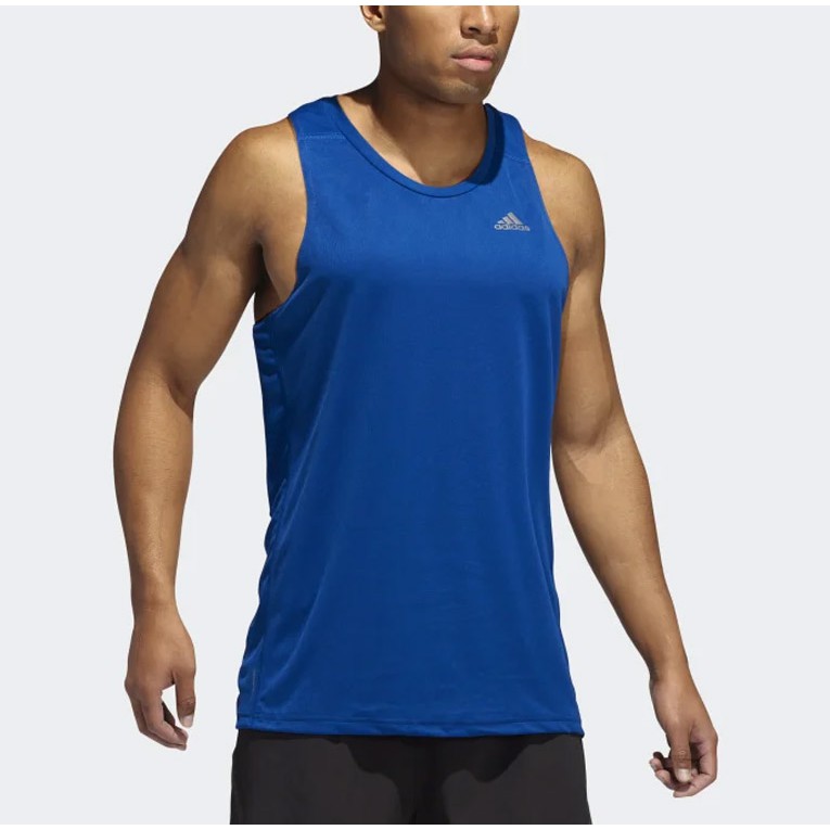  Kaos  Adidas  OWN THE RUN SINGLET COLLEGIATE ROYAL Blue 