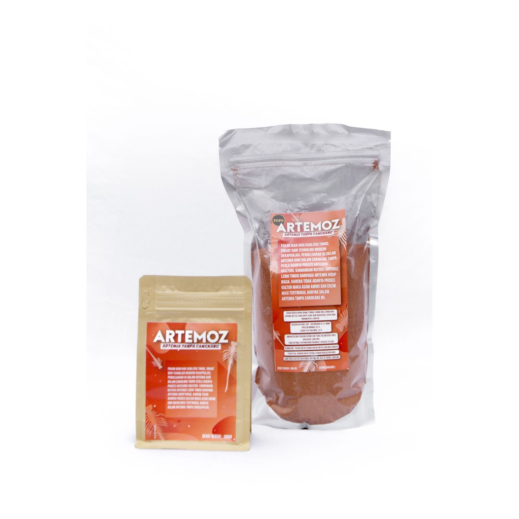 Artemia tanpa cangkang shell free artemia artemoz pakan ikan 100 gram