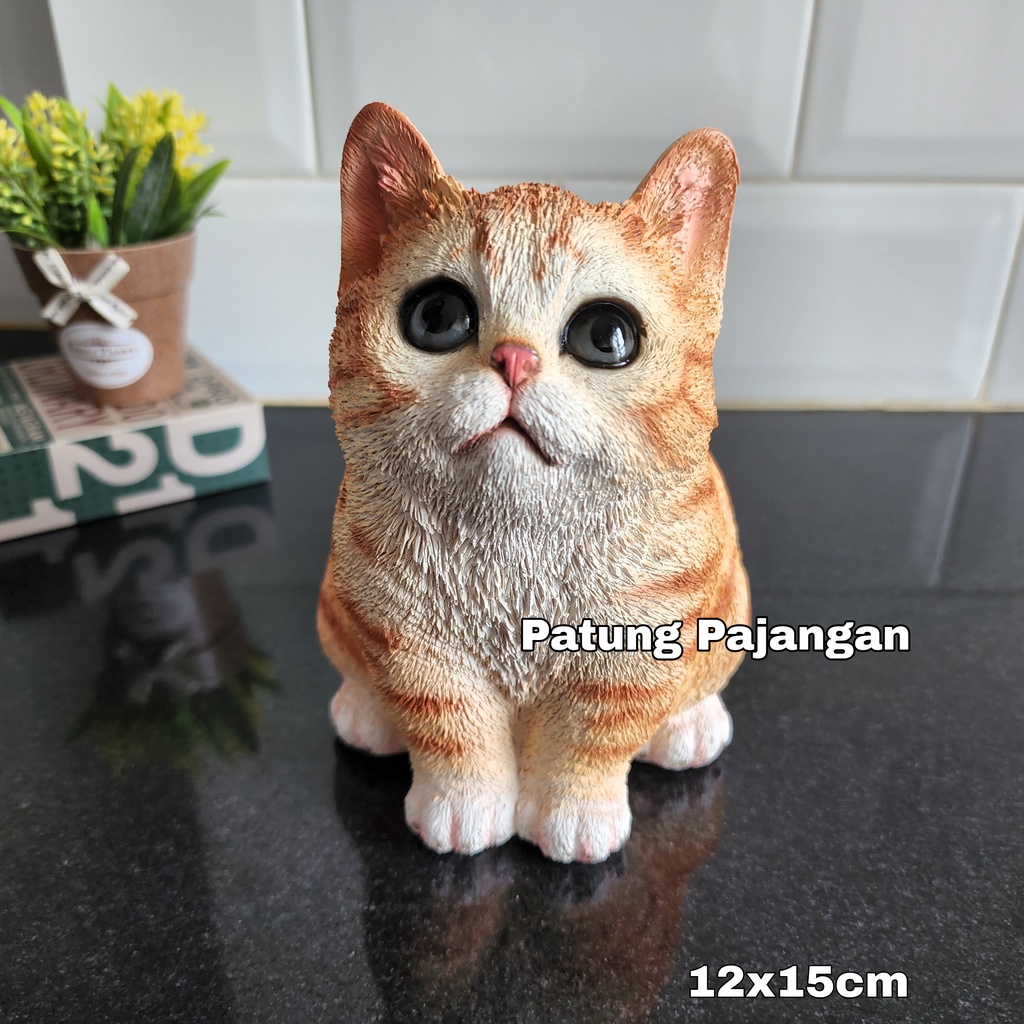 Patung kucing persia anggora pajangan statue cat decoration interior home