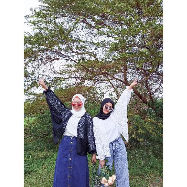 1KG MUAT 6PCS | FAIRY OUTER KARDIGAN BROKLAT BALONA HITS SELEBGRAM FASHION GROSIR WANITA MURAH