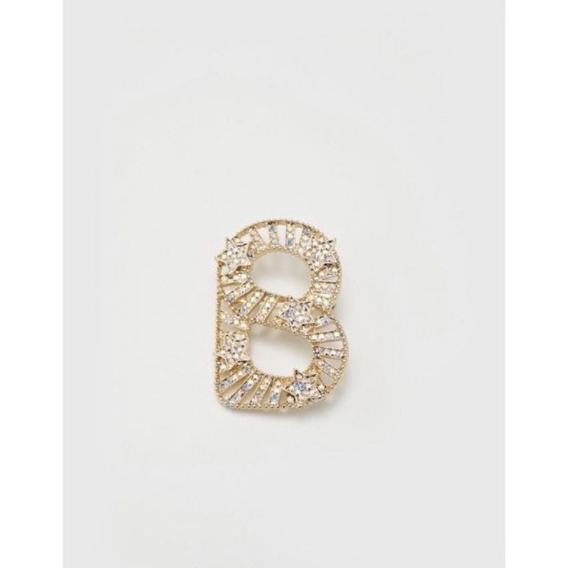 signature star flapper brooch - GOLD (NEW) buttonscarves