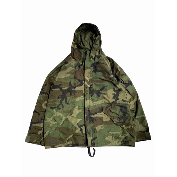 Vintage 90s Military Jacket Ecwcs Woodland Camouflage Us Army Isratex Inc .