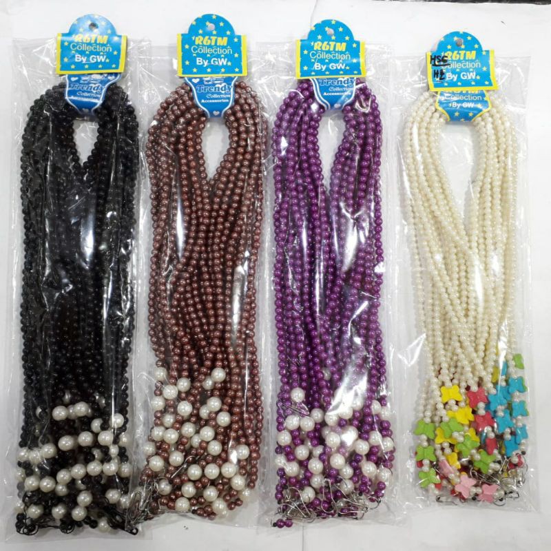 Kalung Strap Masker Mutiara 12buah Kulakan Grosir