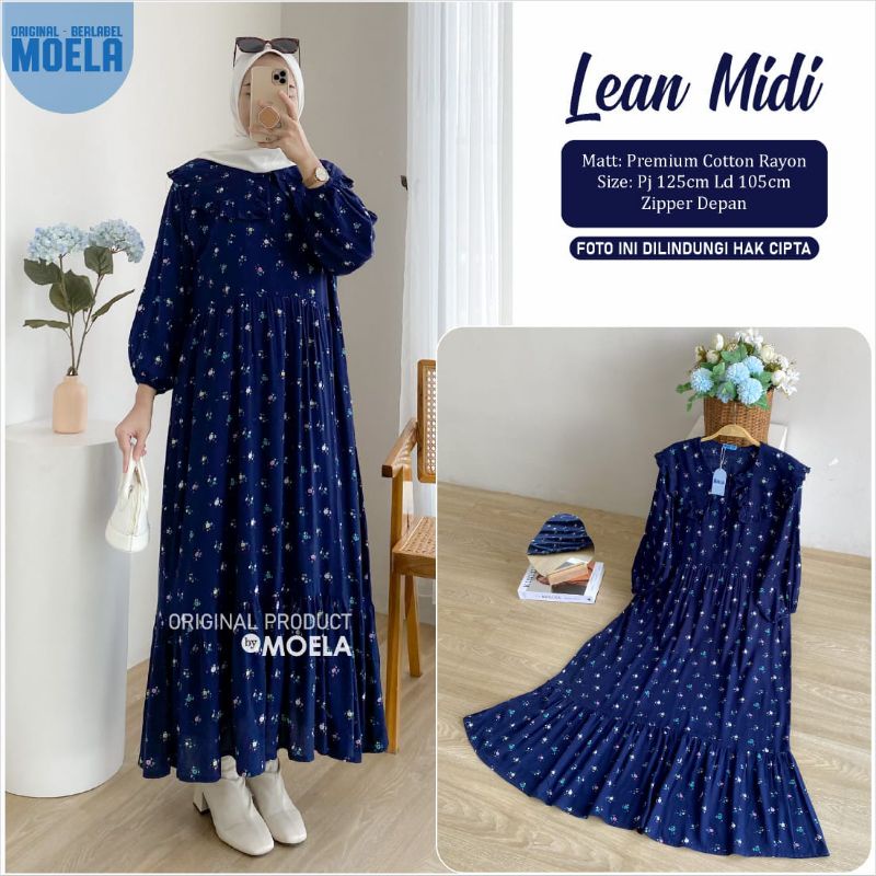LEAN MIDI DRESS || PREMIUM COTTON IMPORT || BUSUI