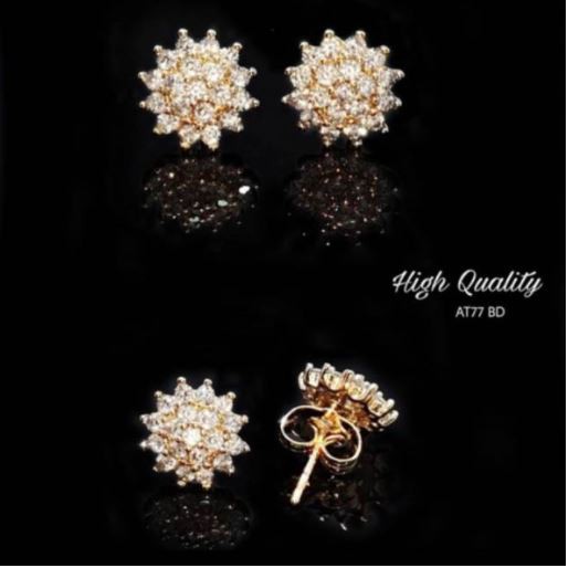 ANTING TUSUK - GIWANG BUNGA - TITANIUM GOLD 18K