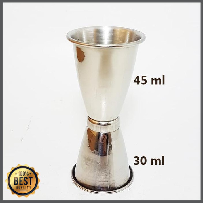Stainless Steel Jigger Measurement Cup 30/ 45 ml cc Gelas Ukur Kecil Kopi