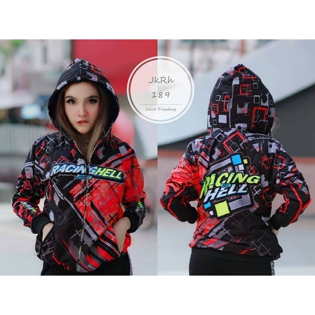 Hoodie Racing Hell Fullprint - Jaket Racing Premium Pria Wanita - Sweater Oversize Balap