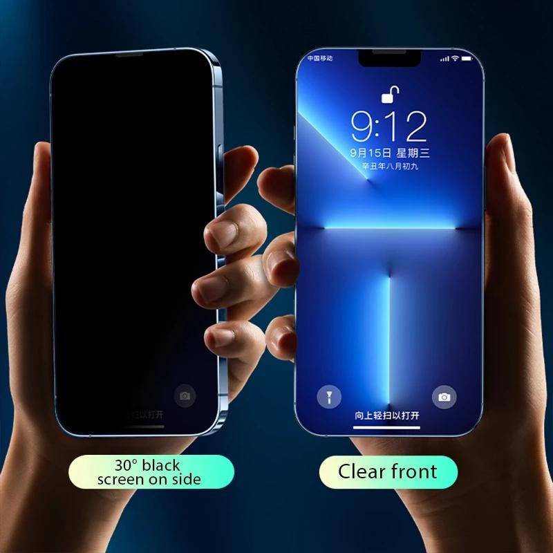Pelindung Layar Tempered Glass Anti spy Untuk iPhone SE 2022 11 12 13 Pro MAX Mini X XS MAX XR 6 6s 7 8 Plus SE 2020