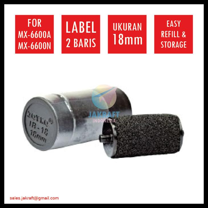 

Tinta Label Harga 2 Baris Joyko Ir-18 Refill Labeller Mx-6600A/N Kode 600