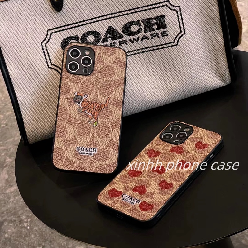 Case Bahan Kulit Motif Graffiti Hati Gaya Eropa Amerika Untuk IPhone 14 13 12 11 Pro 7 8 Plus X XR XS MAX