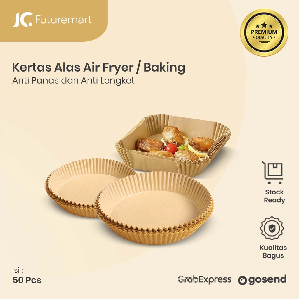 KERTAS ALAS AIR FRYER 50 PCS BAKING PAPER ANTI LENGKET TAHAN PANAS